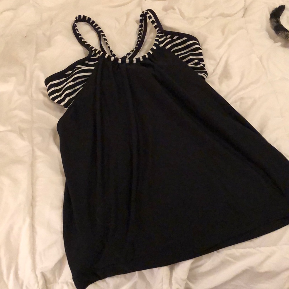 Athleta Striped Workout Top